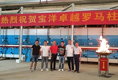 行業(yè)寒潮，逆勢飛揚——卓越陶瓷高端羅馬柱生產(chǎn)線成功點火！